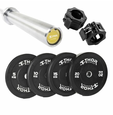 Skivstngsset TF Bumpervikter 100 kg med skivstng 15 kg