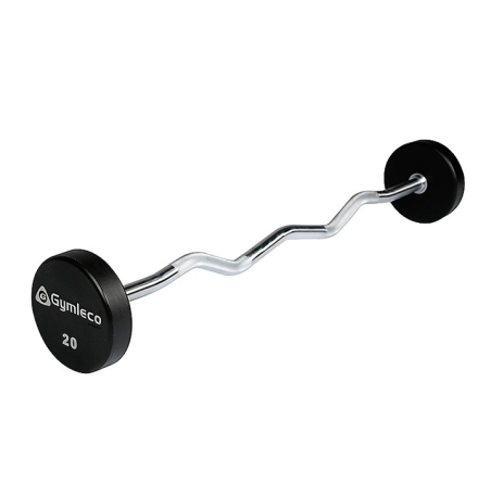 Fasta curlskivstnger med PU gummi, Gymleco