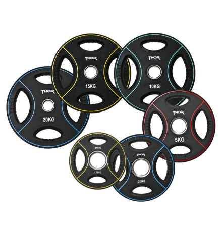 Viktpaket 107,5 kg - Thor svarta PU viktskivor PU  (50 mm )