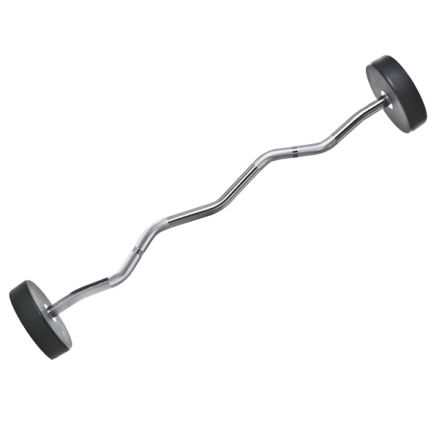 Fasta curlskivstnger med PU gummi, Thor Fitness
