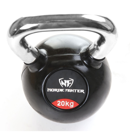 Kettlebells Gummi med Chromehandtag 