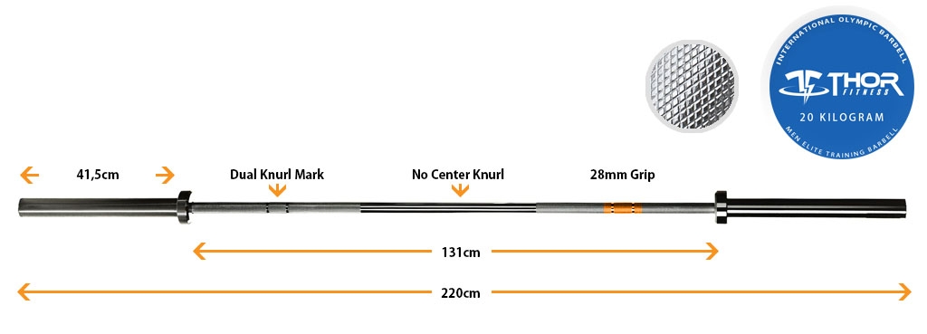 Dual Knurl DK Bar Crome